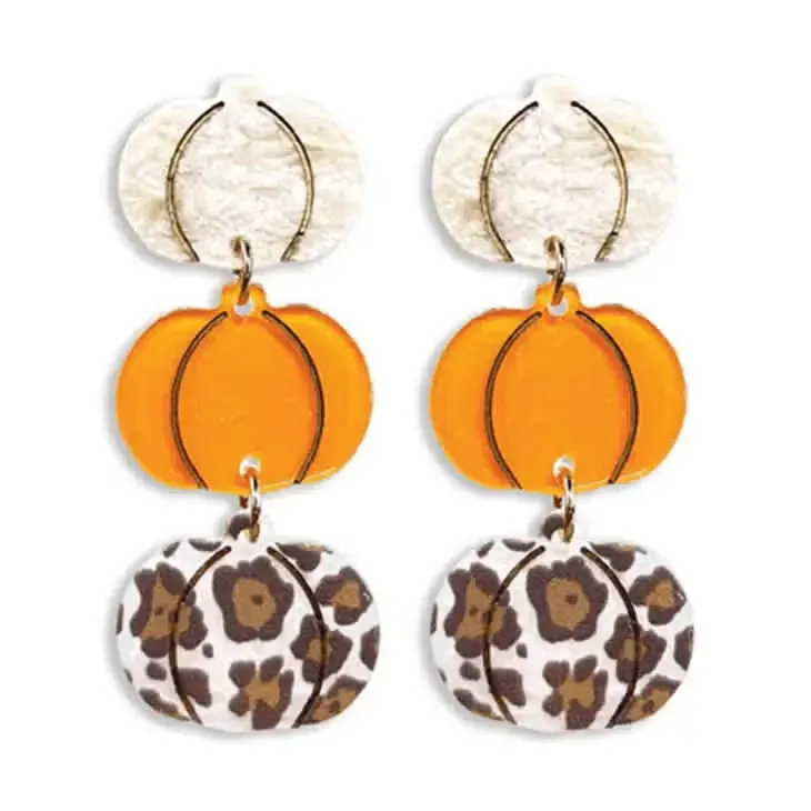Amber Pumpkin Patch Earrings