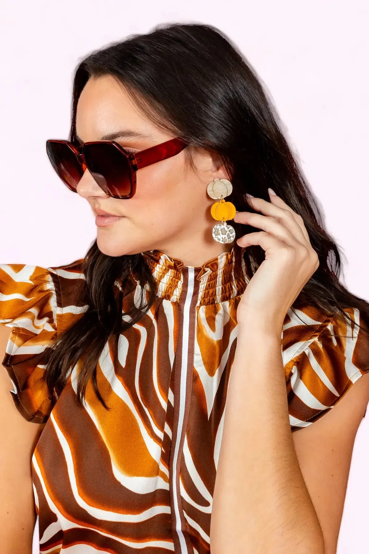 Amber Pumpkin Patch Earrings