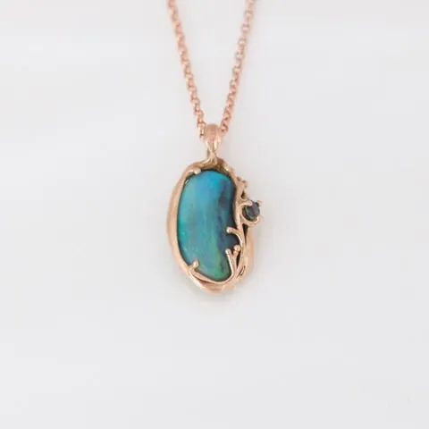 Australian Black Opal Pendant