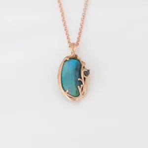 Australian Black Opal Pendant