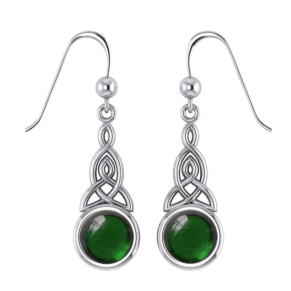 Celtic Triquetra Knot Silver Earrings TE2679