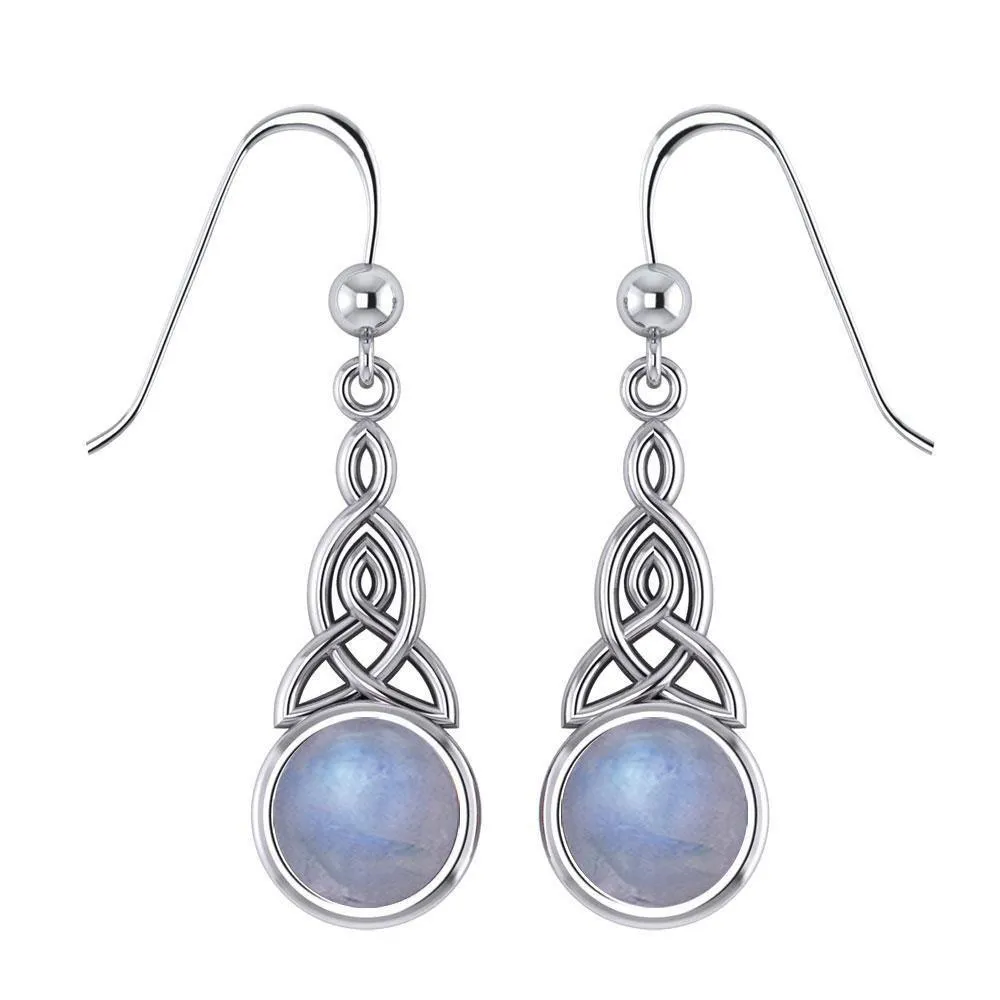 Celtic Triquetra Knot Silver Earrings TE2679