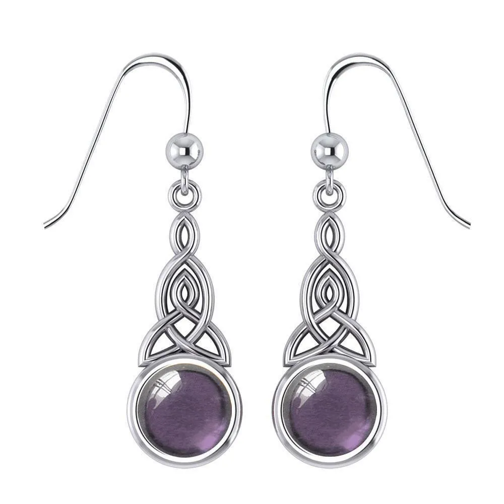 Celtic Triquetra Knot Silver Earrings TE2679