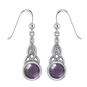 Celtic Triquetra Knot Silver Earrings TE2679