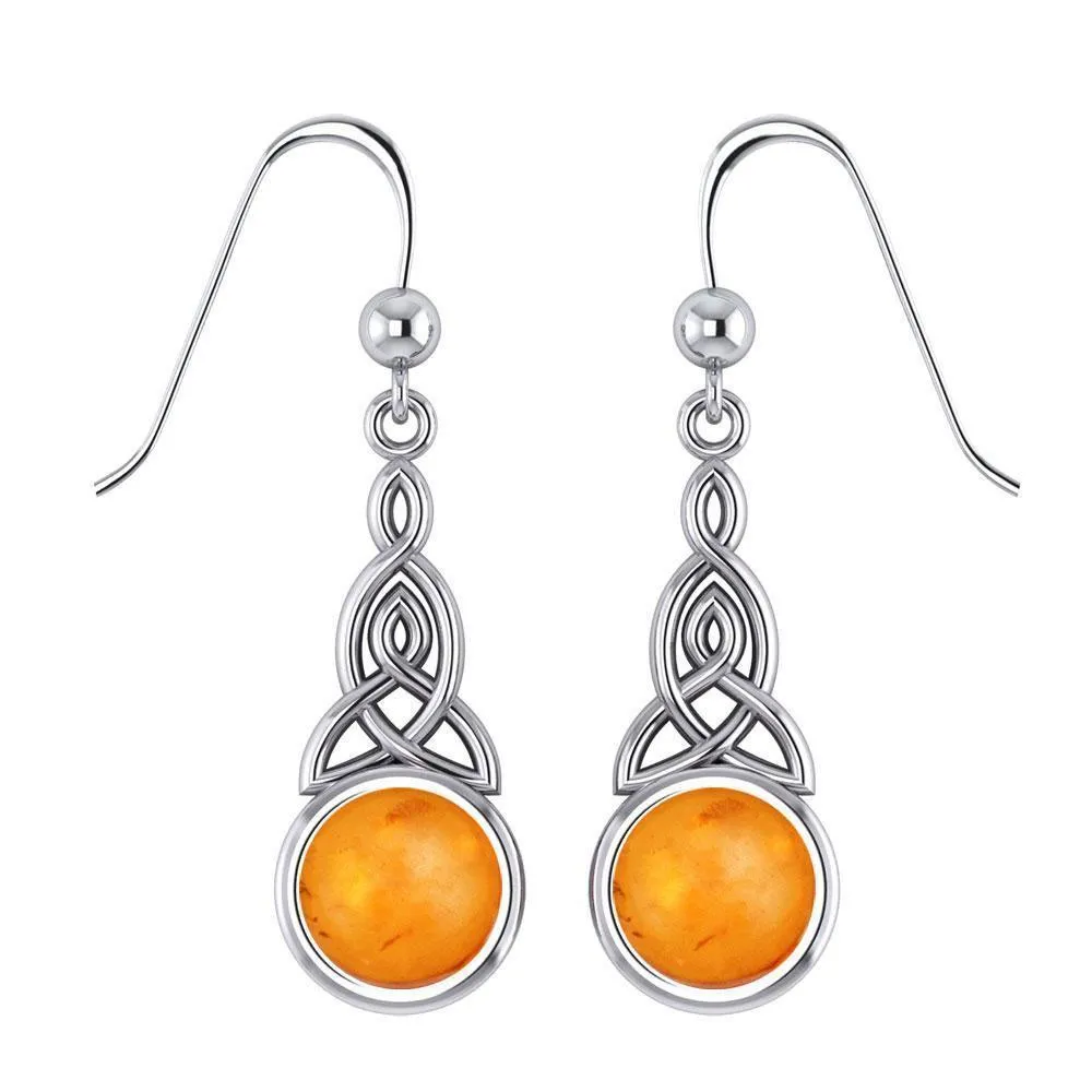Celtic Triquetra Knot Silver Earrings TE2679