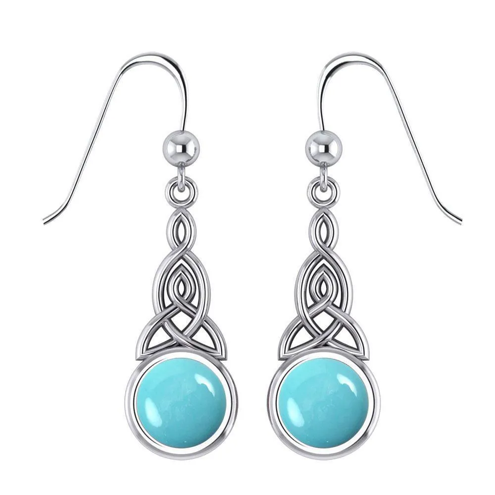 Celtic Triquetra Knot Silver Earrings TE2679
