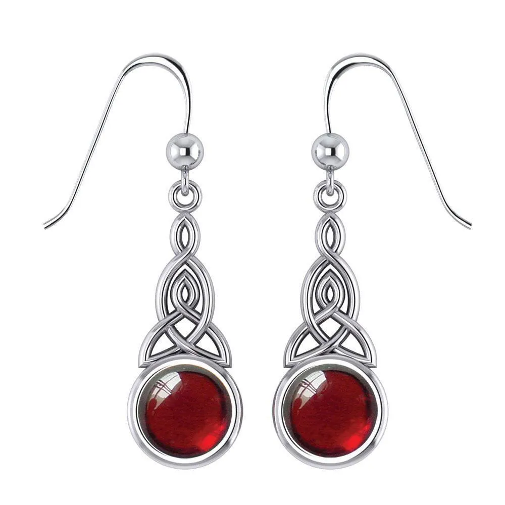 Celtic Triquetra Knot Silver Earrings TE2679
