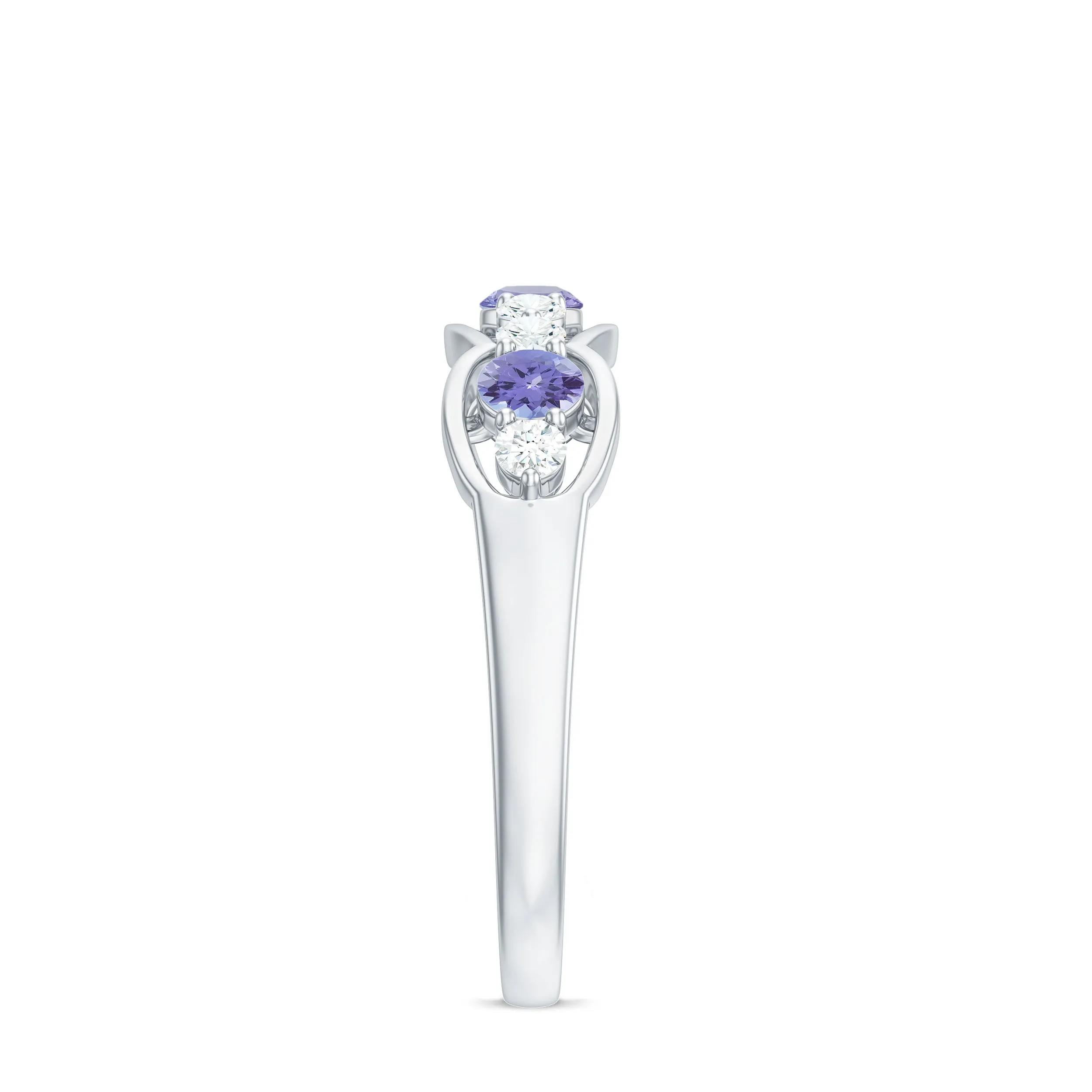 Certified Tanzanite Wedding Anniversary Ring