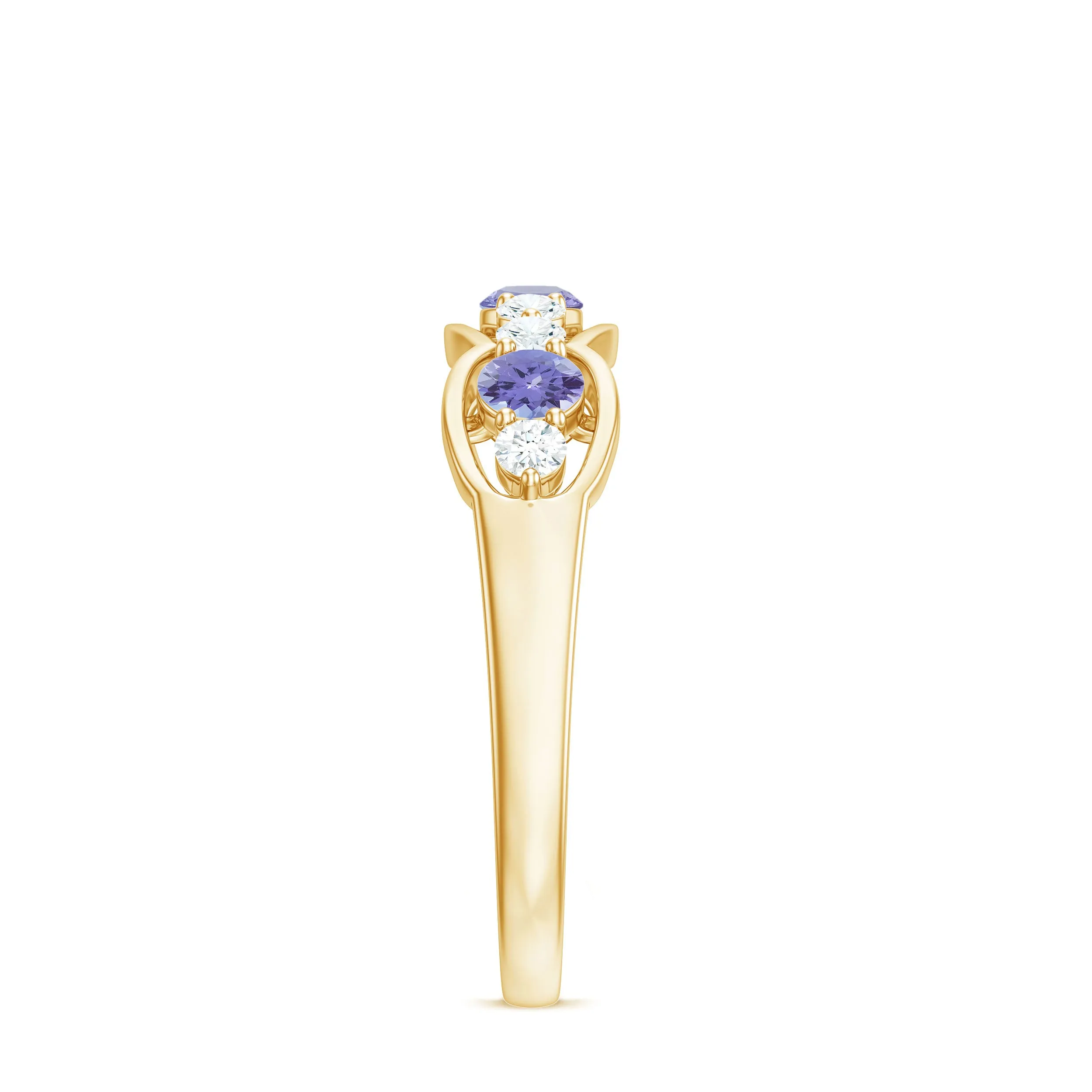 Certified Tanzanite Wedding Anniversary Ring