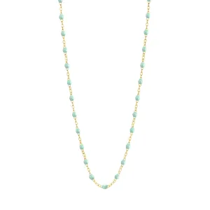 Classic GiGi Jade necklace, yellow gold, 16.5”