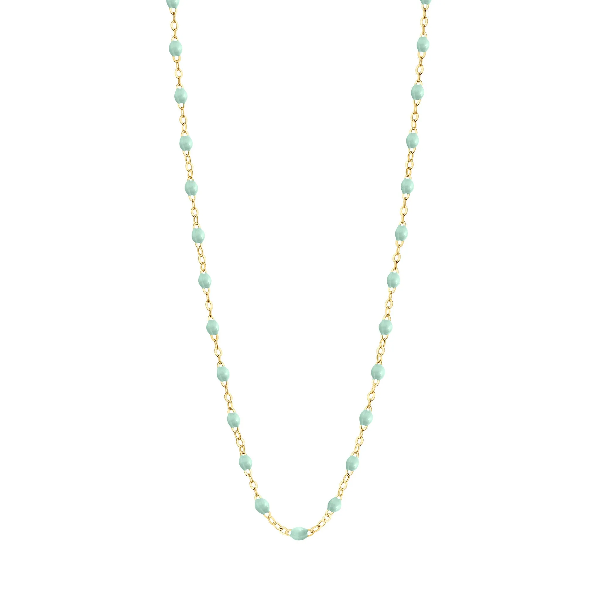 Classic GiGi Jade necklace, yellow gold, 16.5”