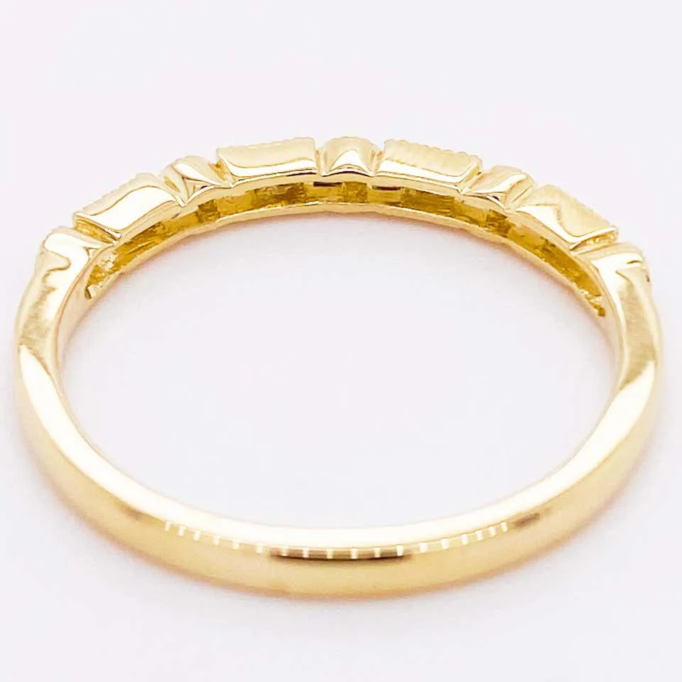 Diamond Baguette Millgrain Ring