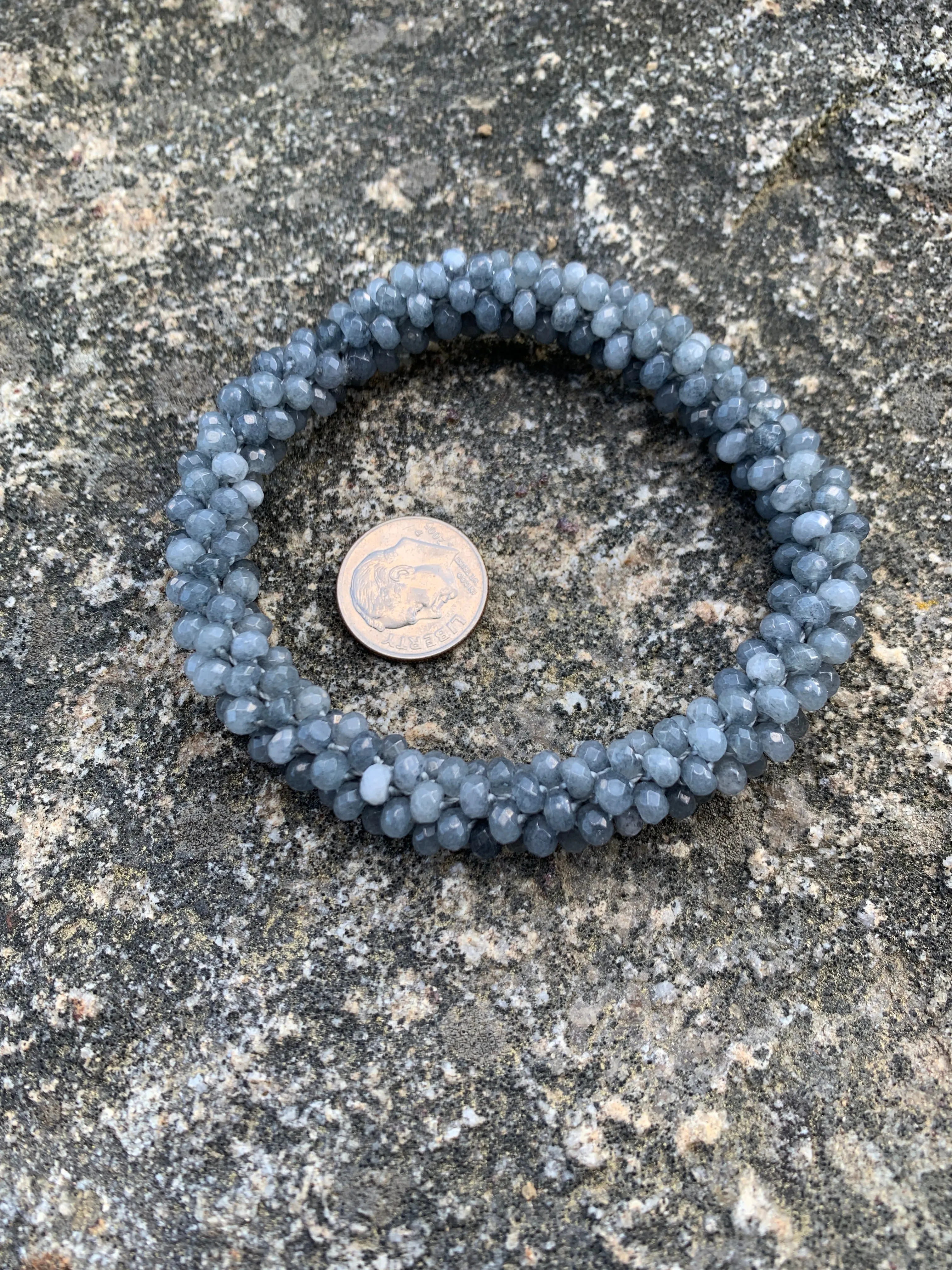 Dyed jade bracelet