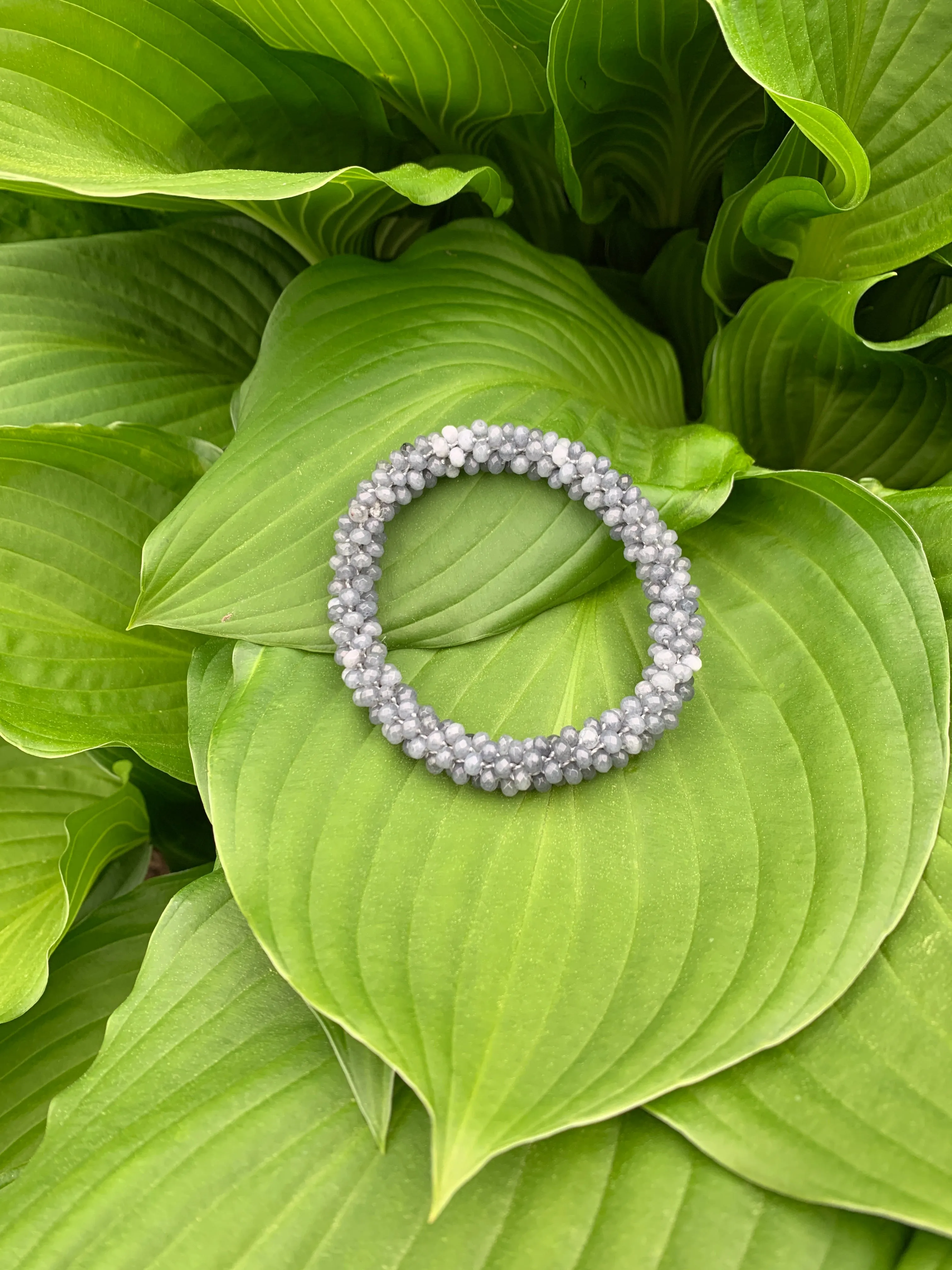 Dyed jade bracelet