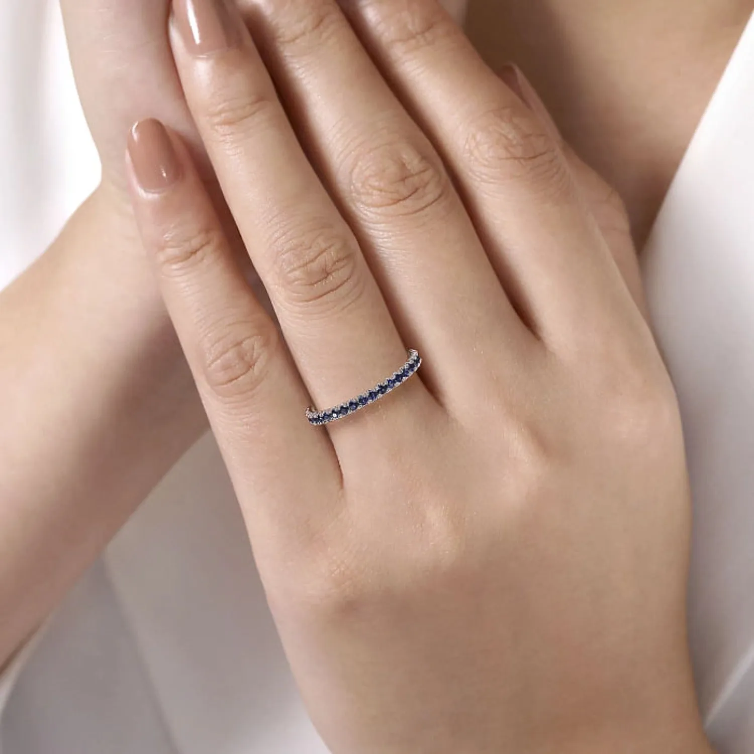 Gabriel & Co. Blue Sapphire Stackable Ring