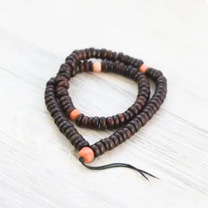 Gift of Ages Antique Coral & Tulsi Wood Mala