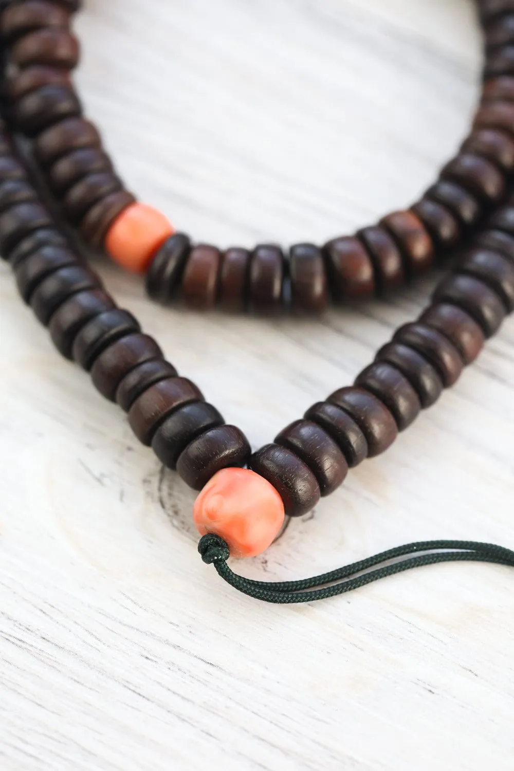 Gift of Ages Antique Coral & Tulsi Wood Mala