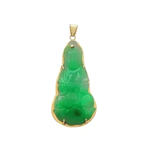 Guan Yin Jade Pendant (14K)
