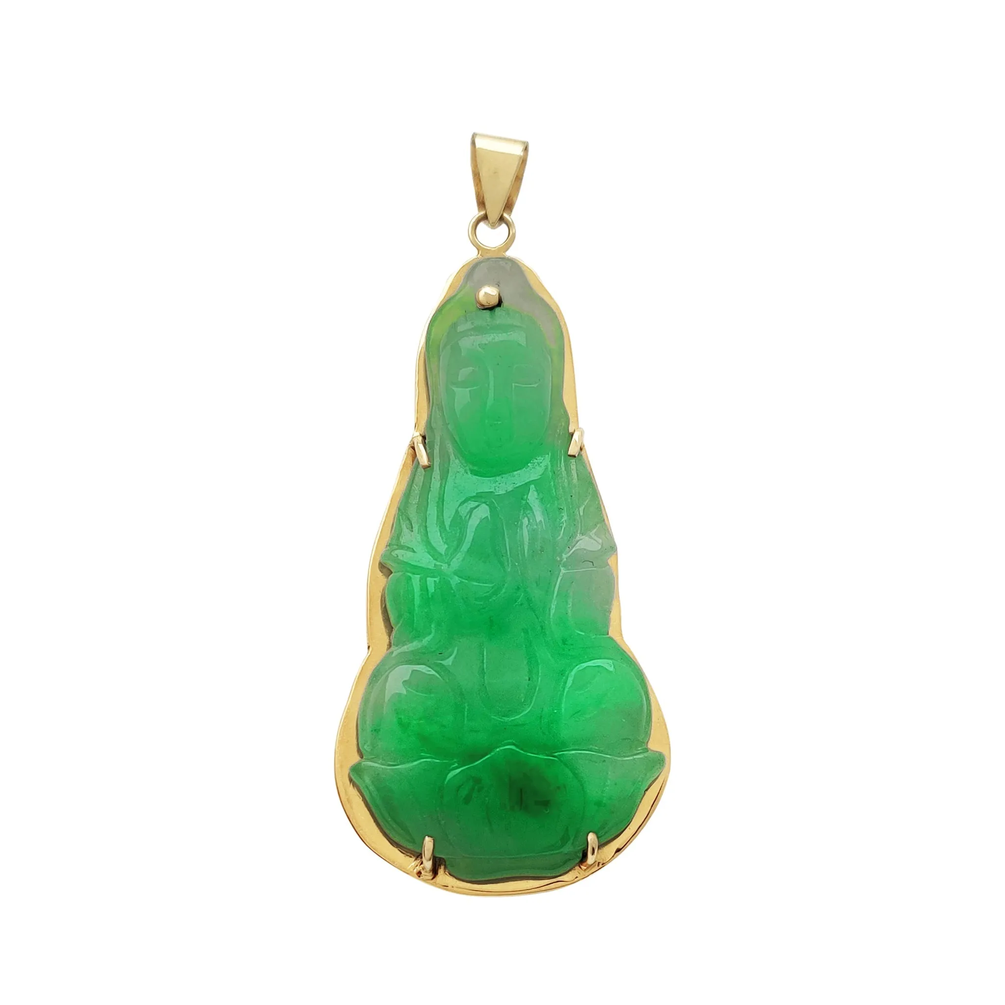 Guan Yin Jade Pendant (14K)