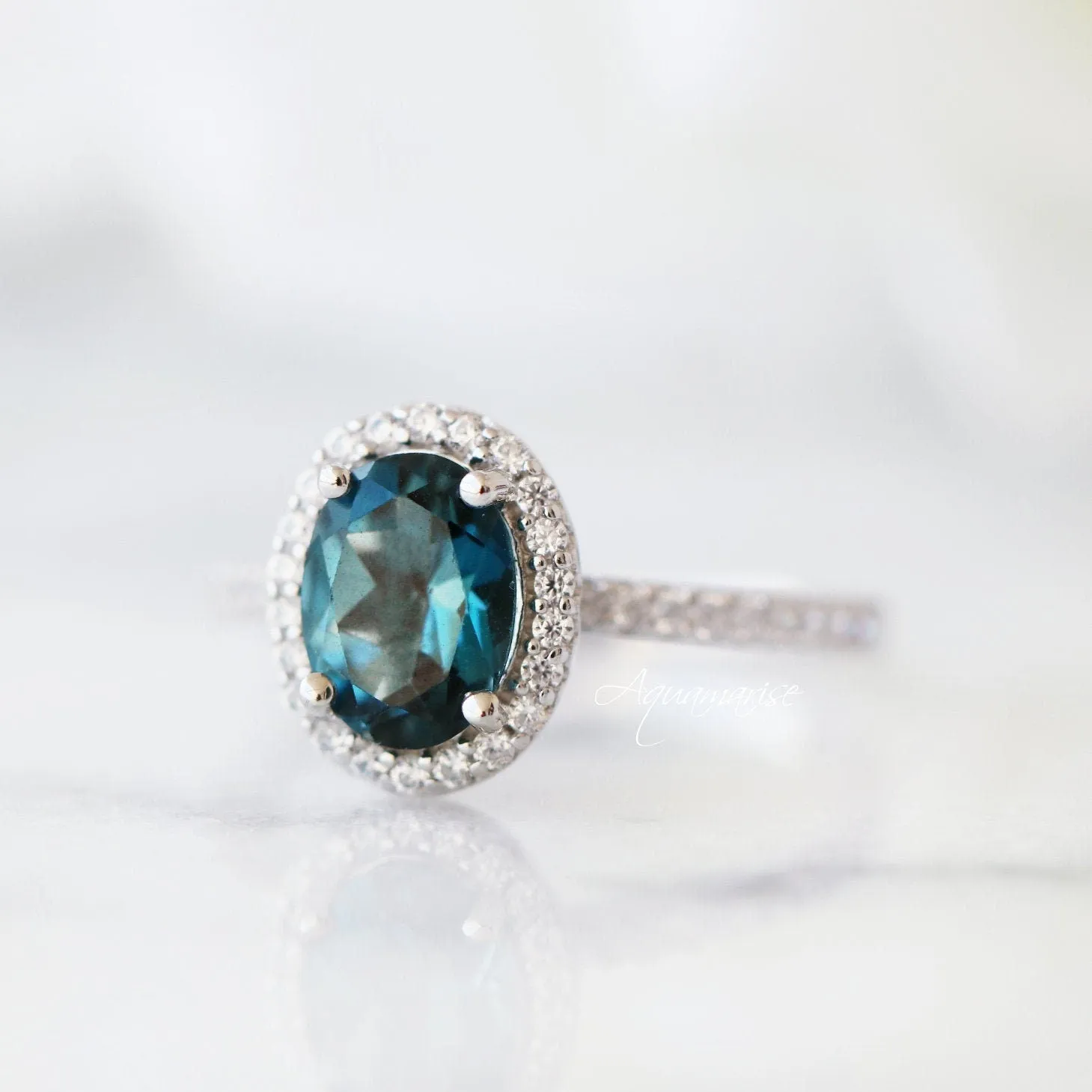 Iris London Blue Topaz Ring- Sterling Silver