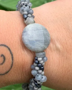 Jade twist crocheted bracelet