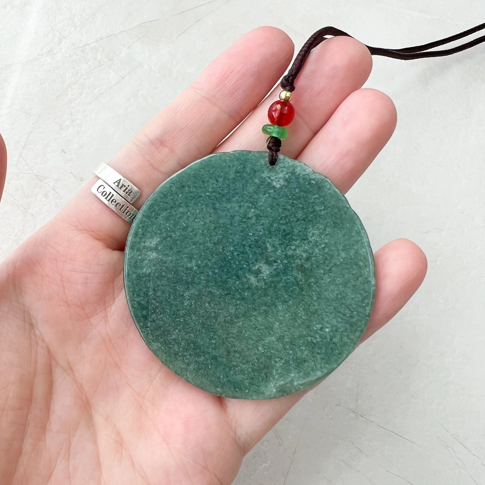 Jadeite Jade Chinese Luck "Fu" 福  Fortune Pendant Carved Necklace, SHWQ-1022-1669599121