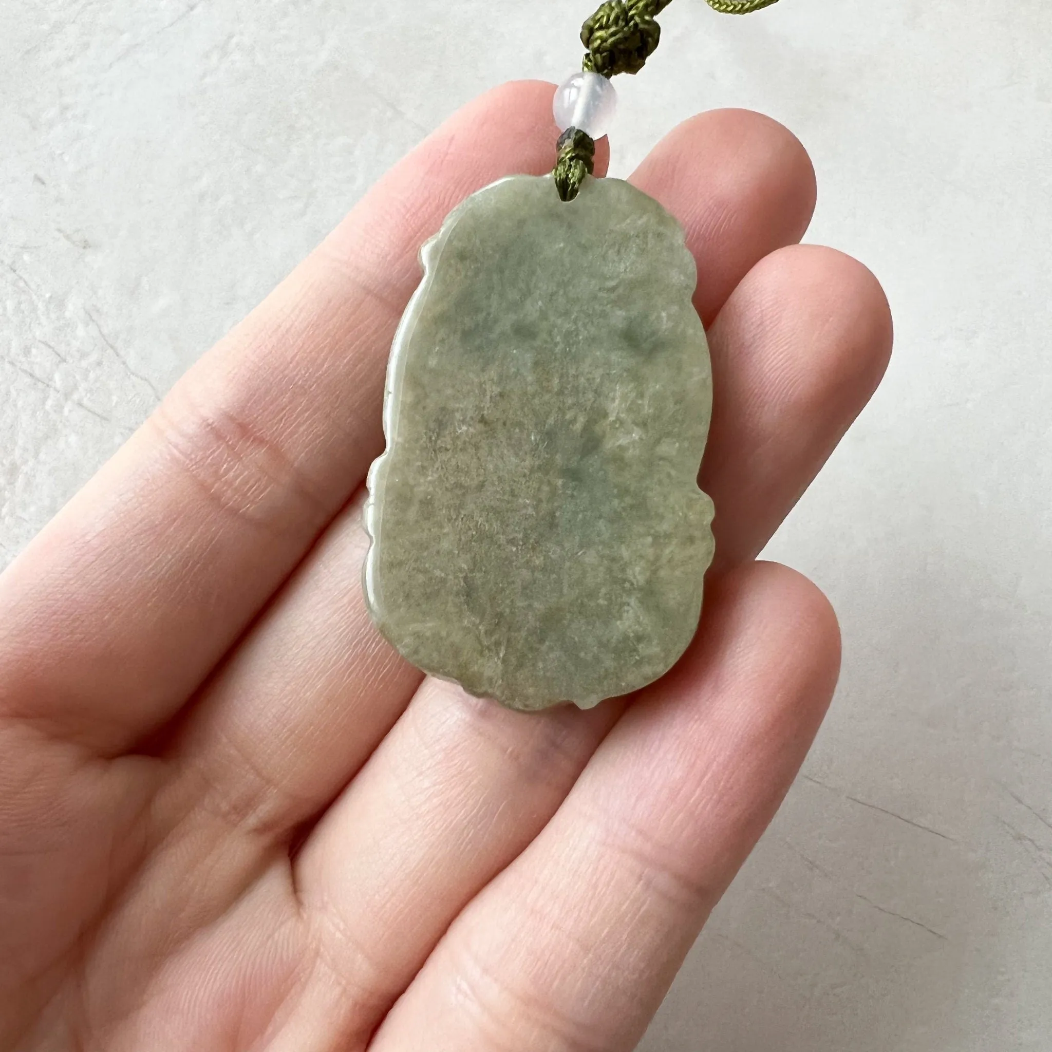 Jadeite Jade Dragon Chinese Zodiac Carved Pendant Necklace, YW-0110-1646605491