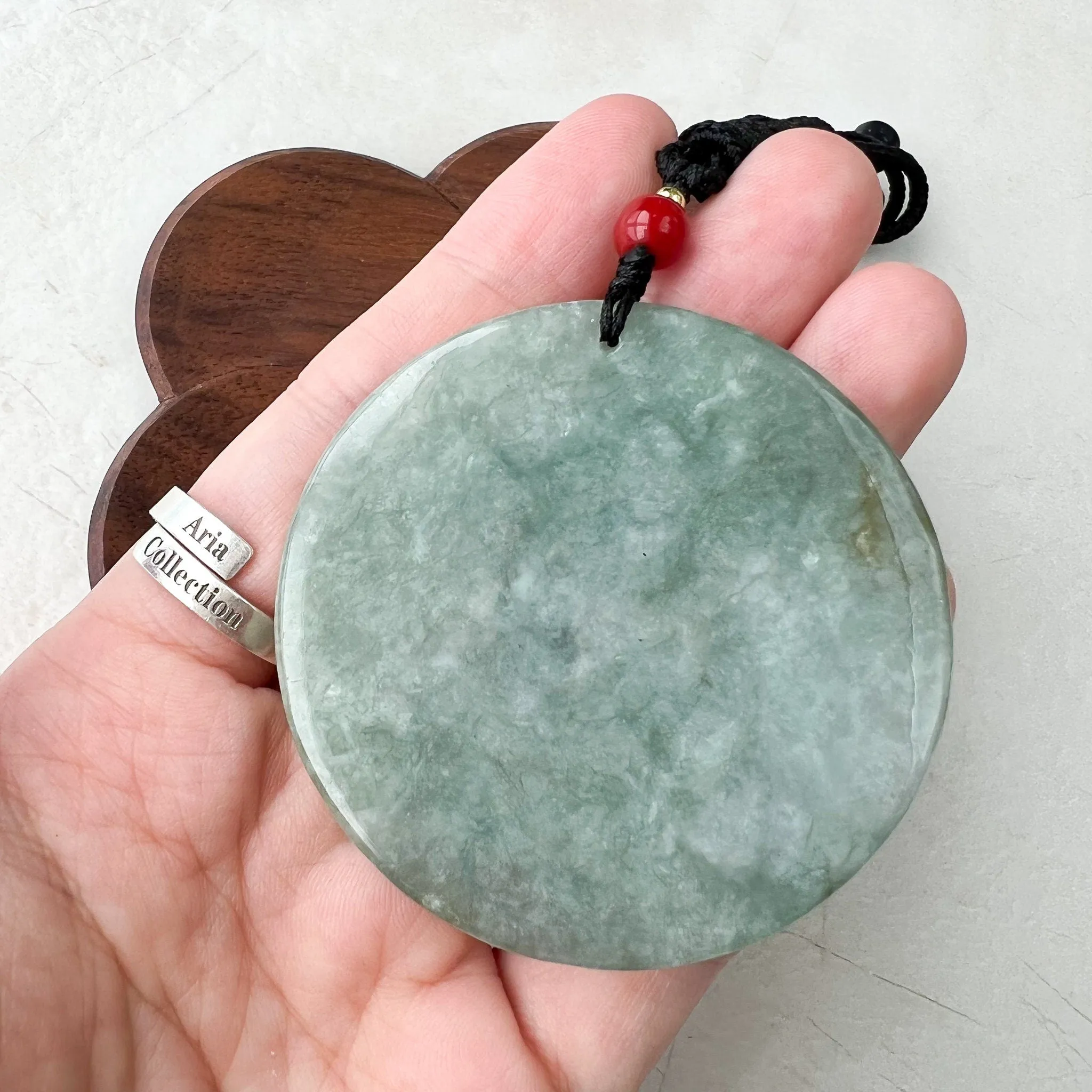 Jadeite Jade Guan Yin Mountain Landscape Avalokiteshvara, Quan Am, 观音, Hand Carved Pendant Necklace, YJ-0622-1668988969