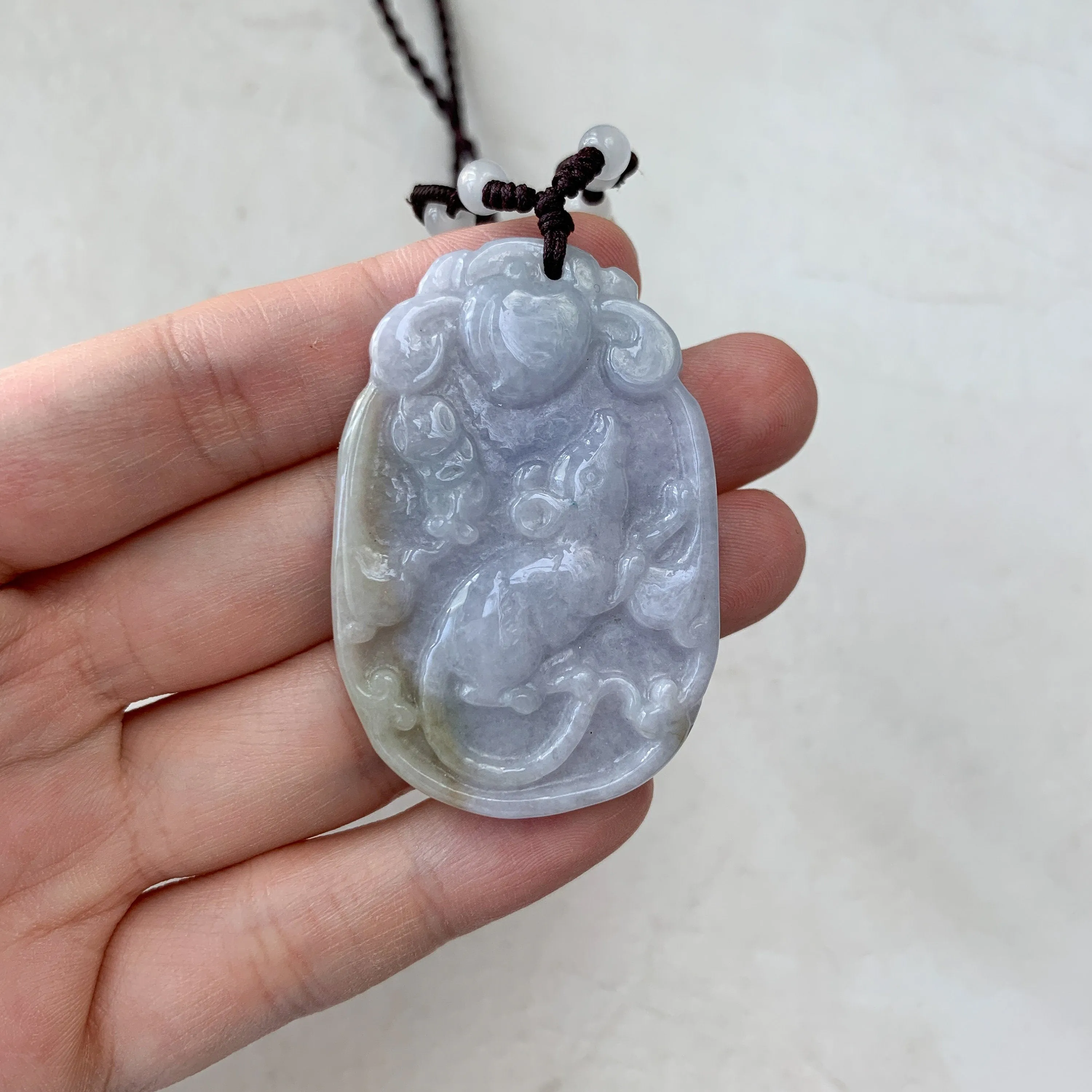 Jadeite Jade Rat Mouse Chinese Zodiac Carved Pendant, YW-0110-1646976509