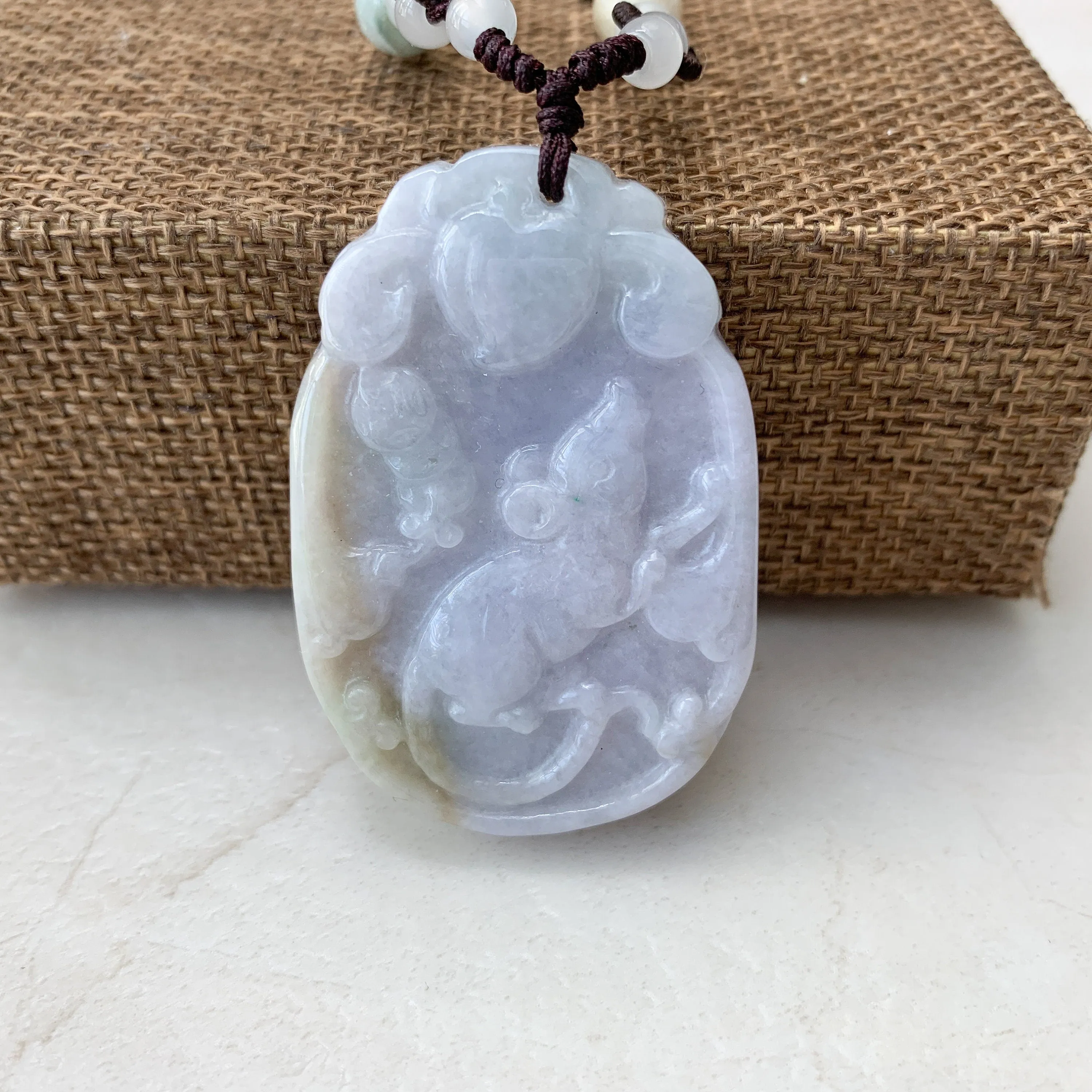 Jadeite Jade Rat Mouse Chinese Zodiac Carved Pendant, YW-0110-1646976509