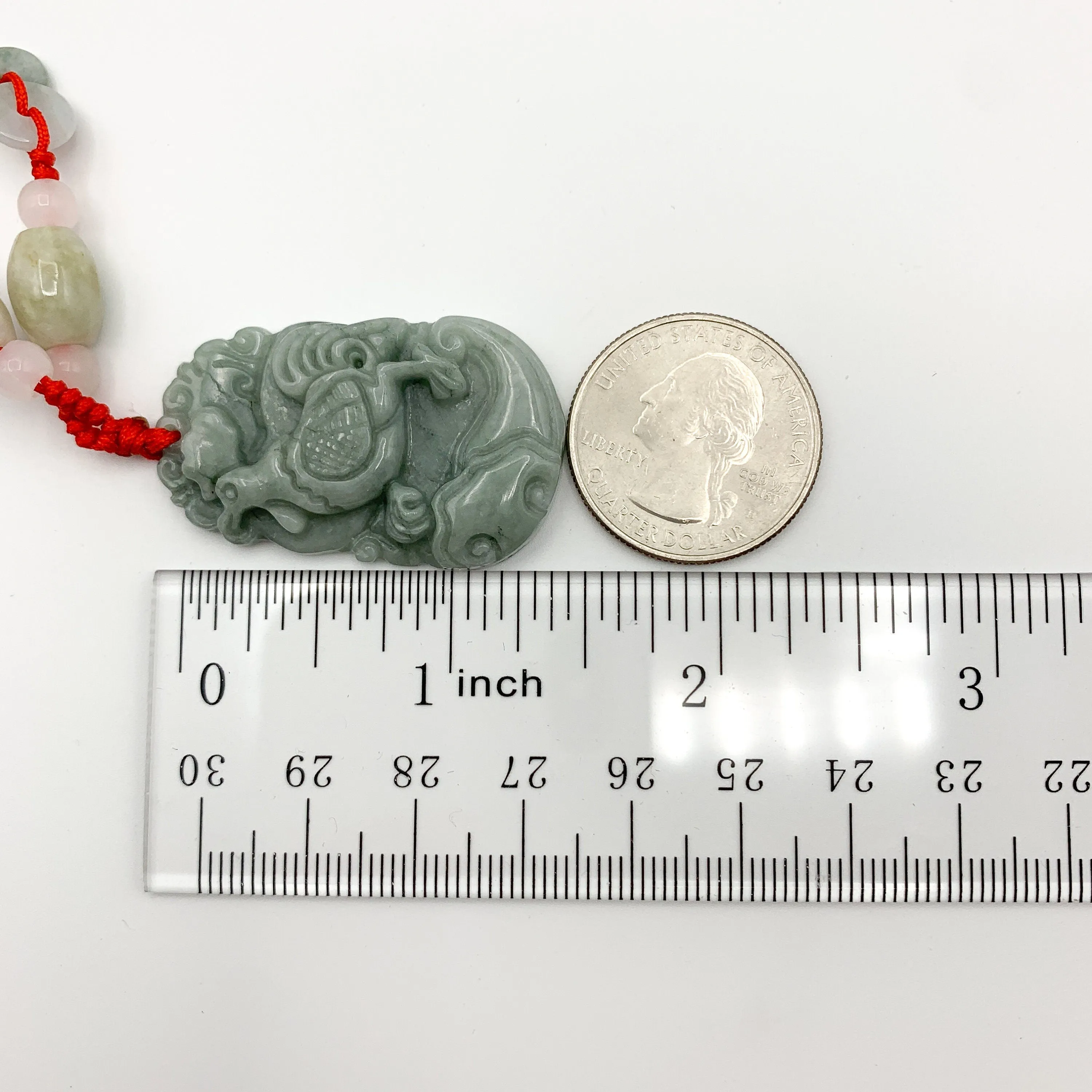 Jadeite Jade Rooster Chicken Chinese Zodiac Carved Rustic Pendant Necklace, YW-0110-1647059461