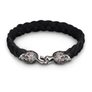 LB7 Black Jack Leather Bracelet