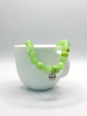 Longevity Bracelet - Green Flower Jade