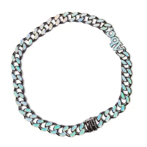 Opal Opal Opal Curb Link Necklace (Cream Soda)