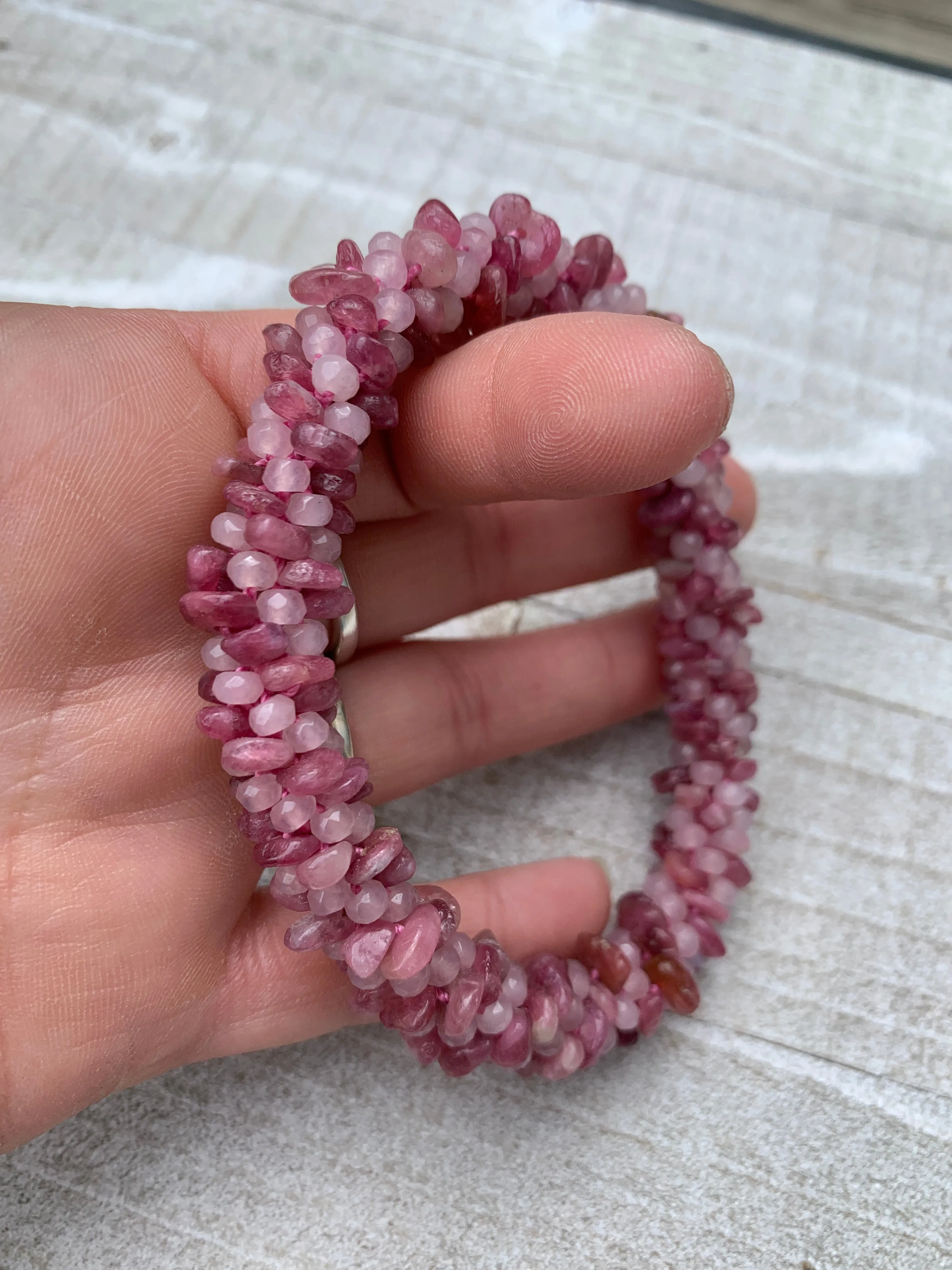 Pink chip bracelet