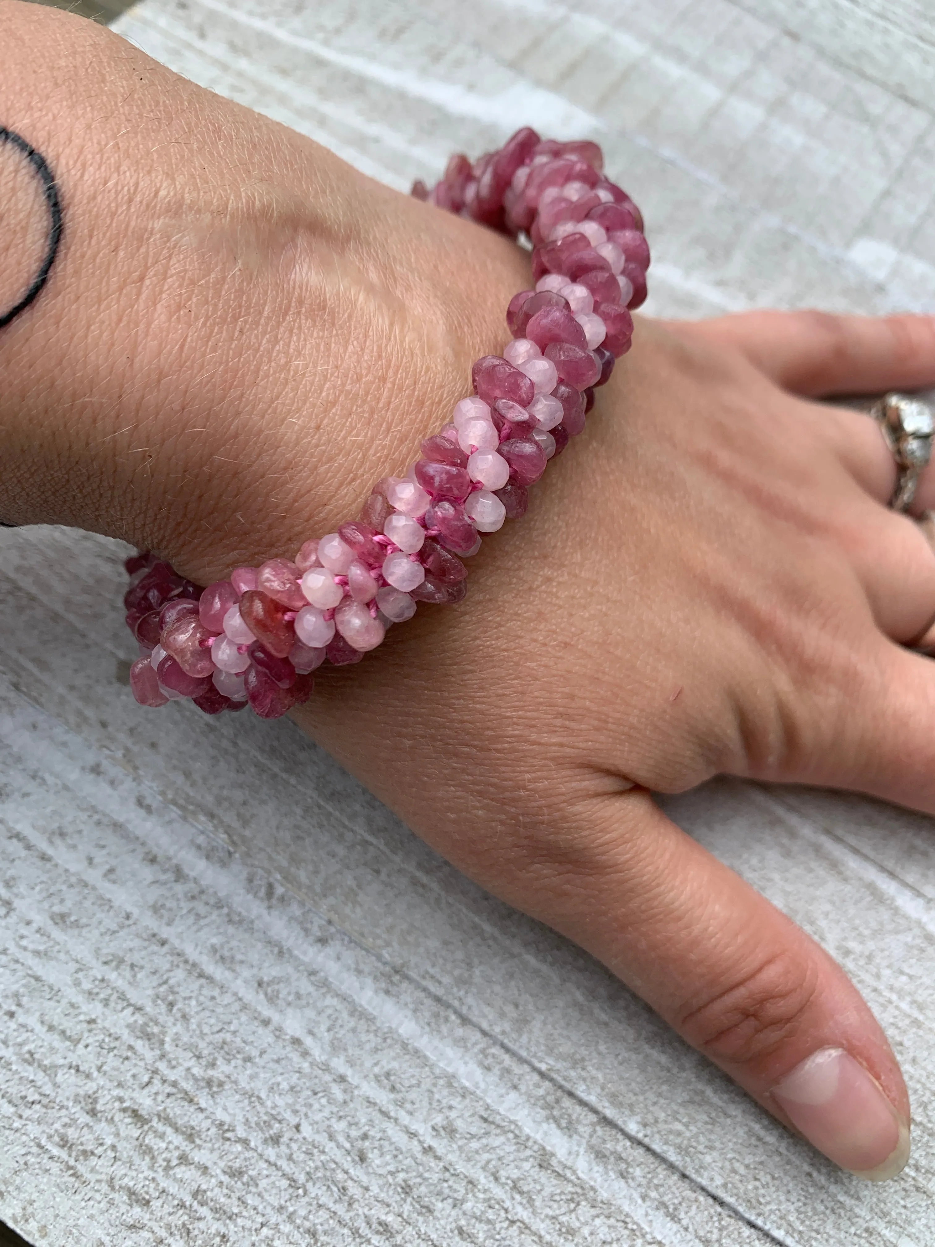 Pink chip bracelet