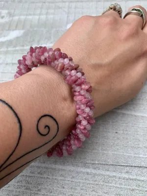 Pink chip bracelet