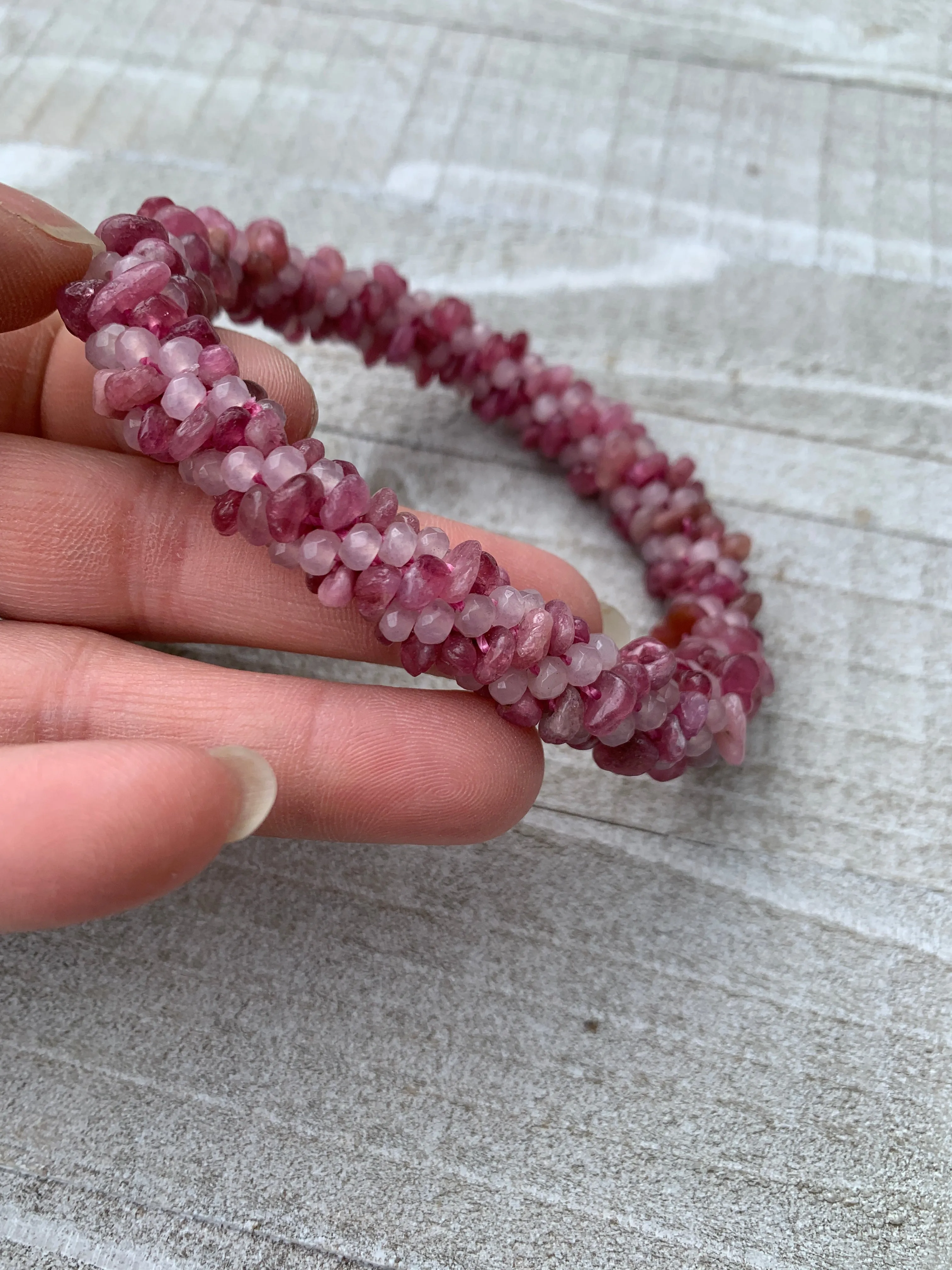 Pink chip bracelet