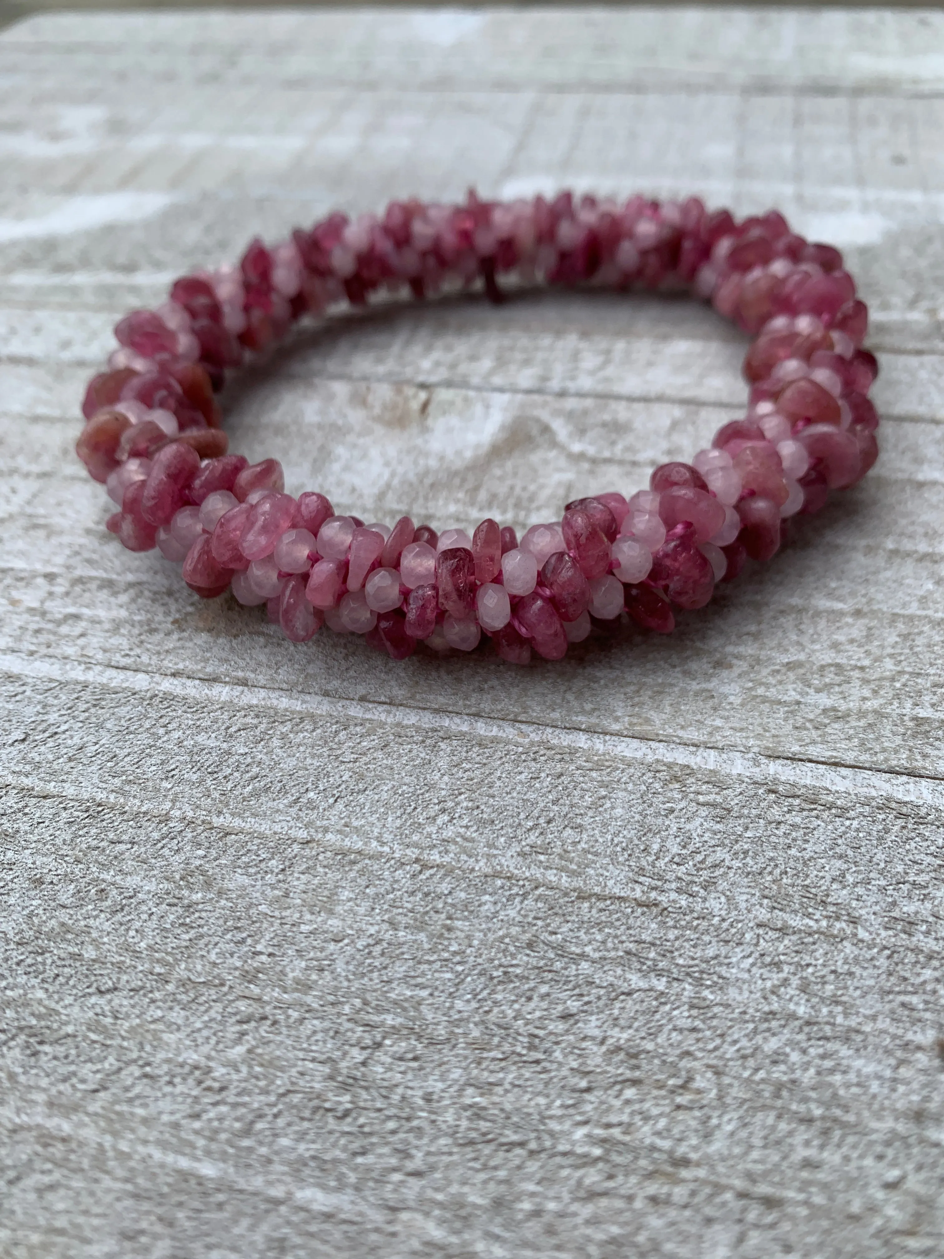 Pink chip bracelet