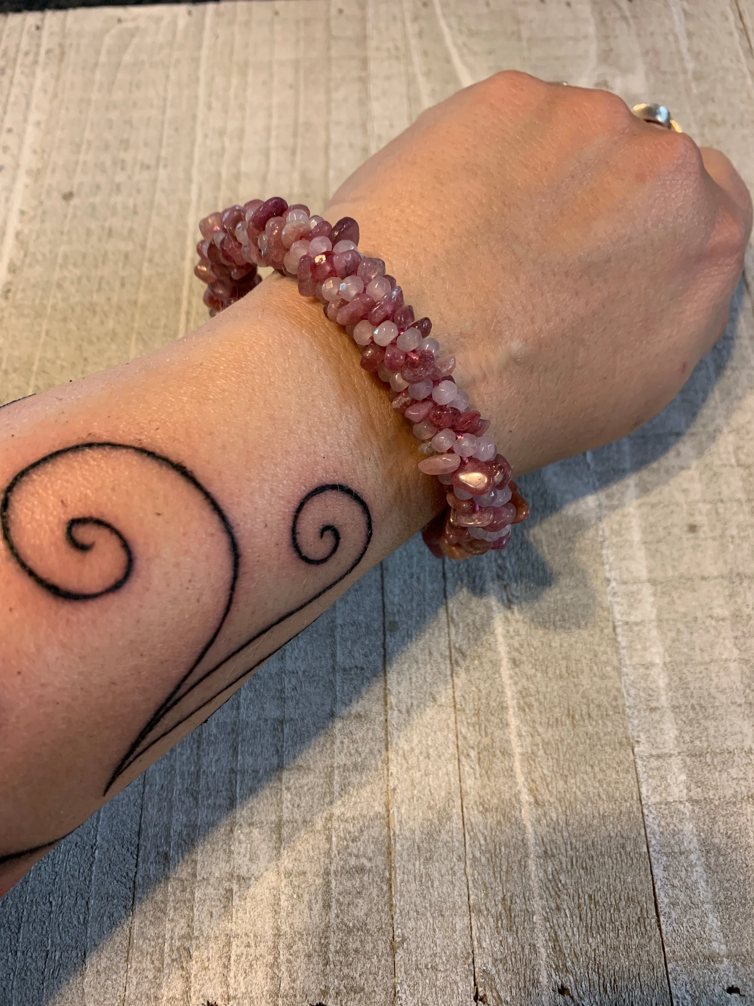 Pink chip bracelet