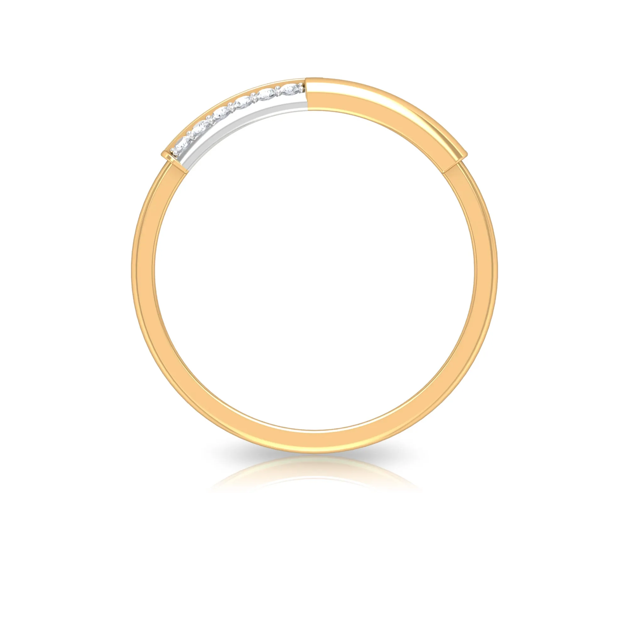 Round Diamond Band Ring in Prong Setting