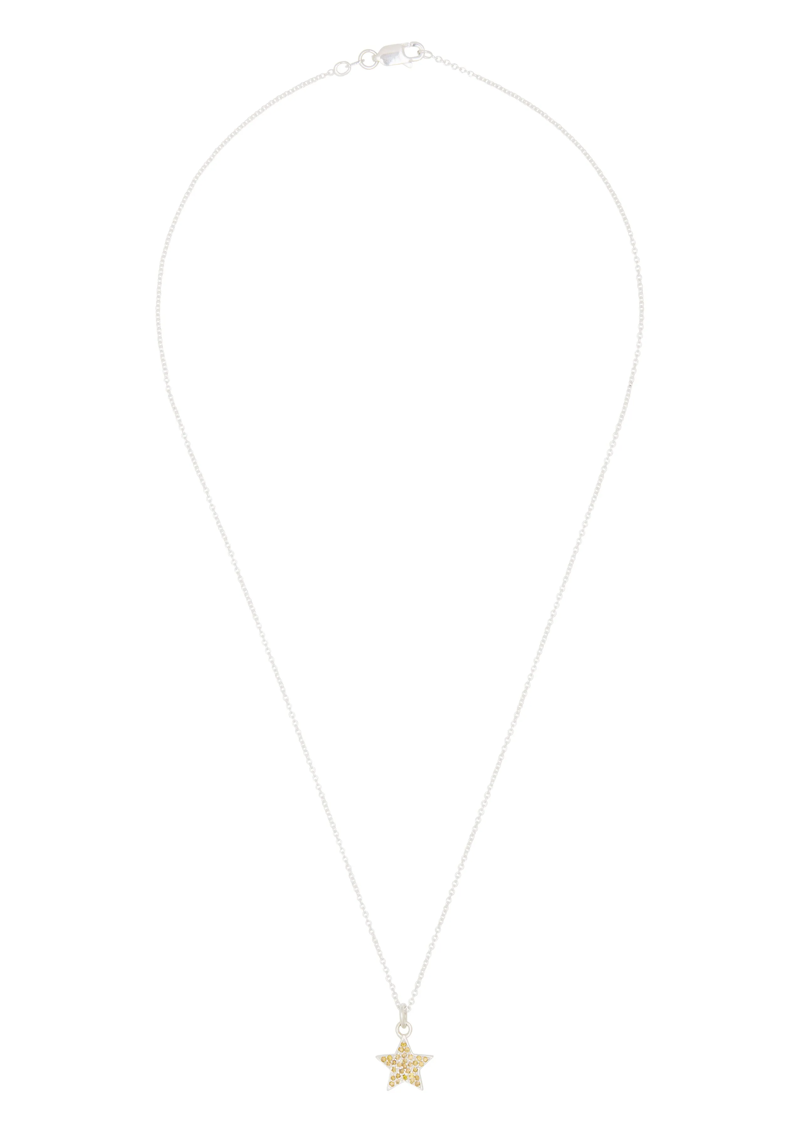 Star Pave Necklace in Sterling Silver