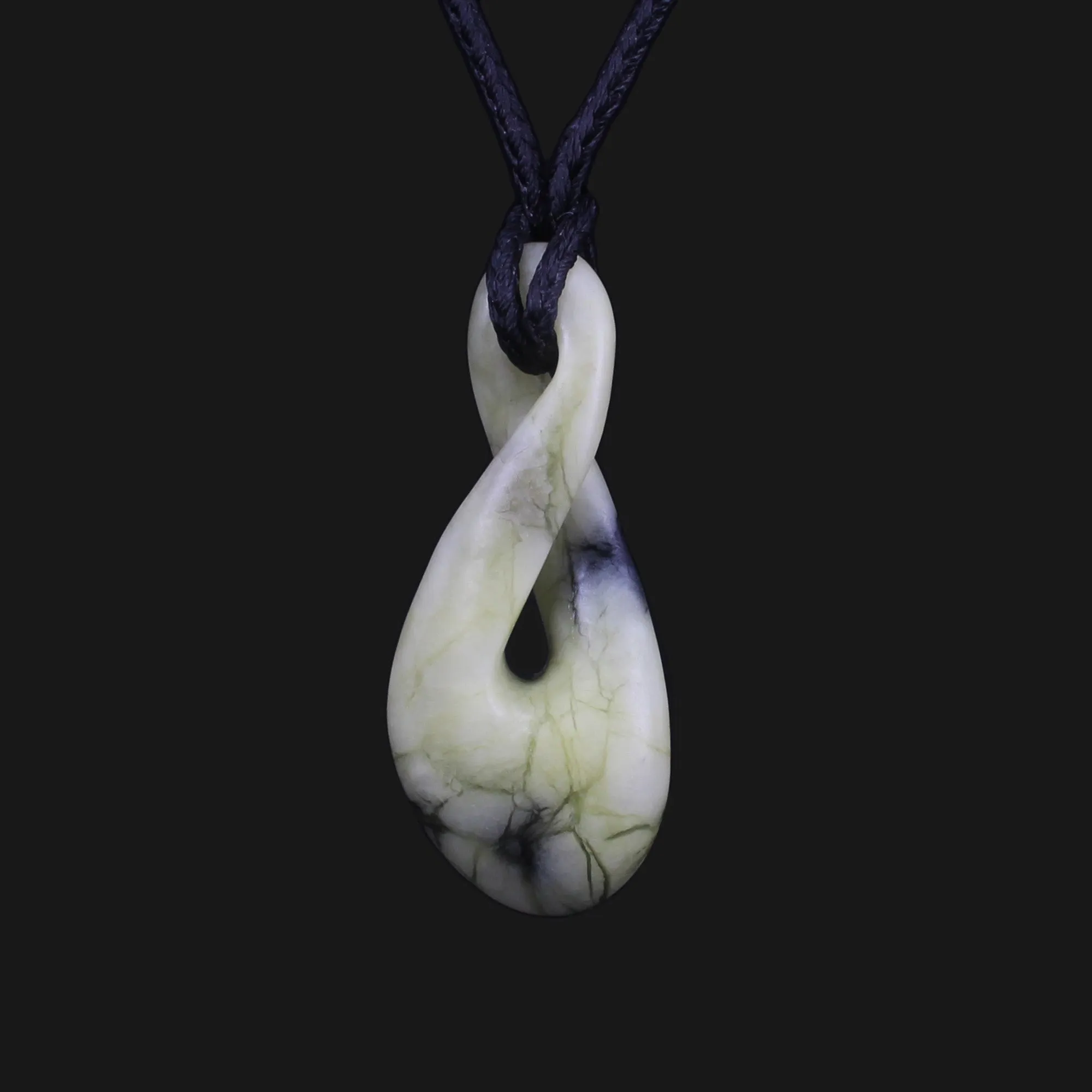 Symbolize Friendship with Hand-Carved Small Black Green Flower Cute Jade Pendant Necklace - Perfect for Special Occasions Elegant Accessory