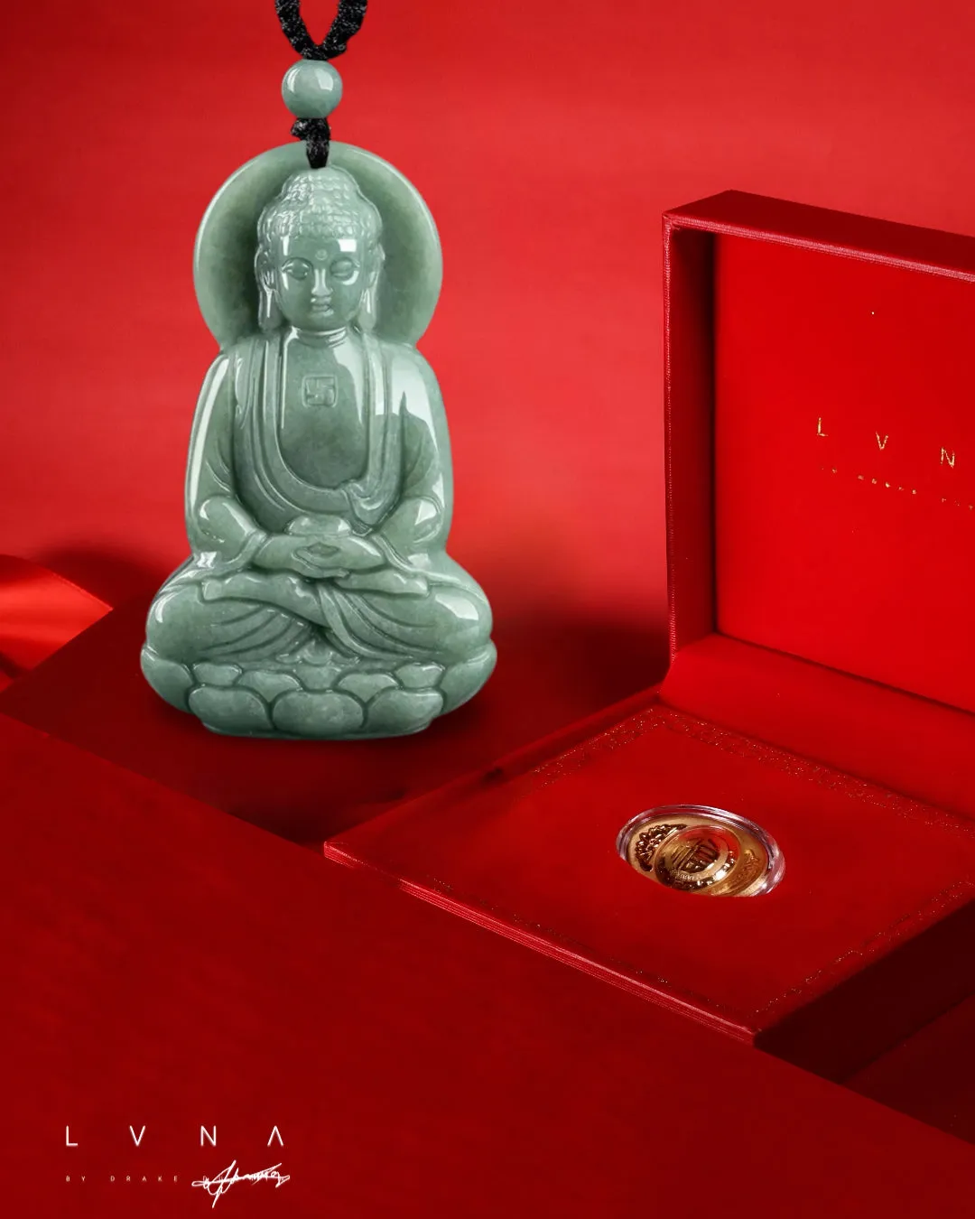 THE VAULT | Genuine Natural Jadeite Buddha Necklace