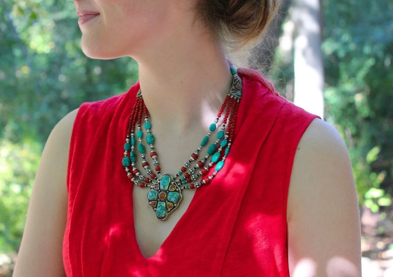 Turquoise Tibetan Passion Necklace