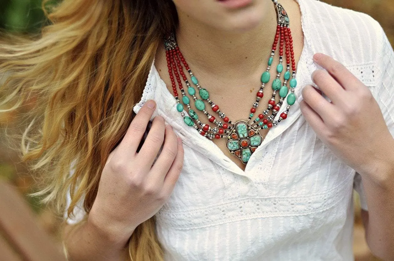 Turquoise Tibetan Passion Necklace